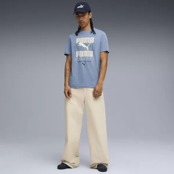  Риза PUMA GRAPHIC STACKED GRAPHIC TEE 68803834 ХЛАДНО СИНЬО 