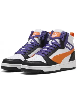 Бебешки обувки PUMA REBOUND V6 MID JR 39383134 PUMA WHITE/ORANGE GLO/BLACK