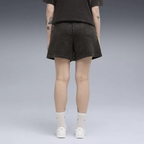  Дамски шорти PUMA ESS ELEVATED WASH HIGH-WAIST SHORTS 5" TR 68810501 ПУМА ЧЕРНА 