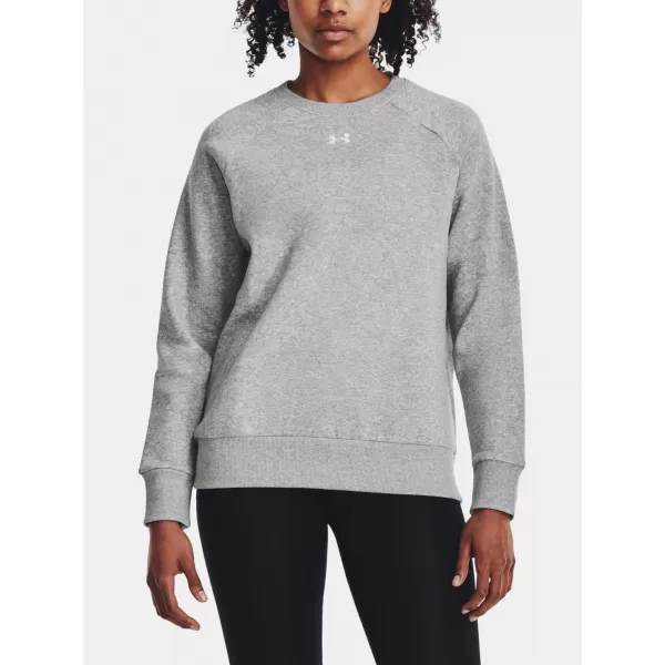  Дамски суичър UNDER ARMOUR UA RIVAL FLEECE CREW 1379508-012 СИВО 