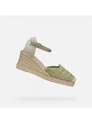 Дамски сандали GEOX GELSA LOW СВЕТЛО ЗЕЛЕНО