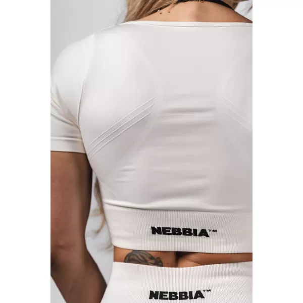  Оформящ безшевен кроп топ FLOW SEAMLESS 499 CREAM Nebbia 