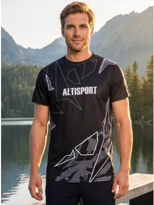 Премиум мъжка риза за свободното време ALTISPORT VOJ/ALM123TR06 ЧЕРНО И БЯЛО