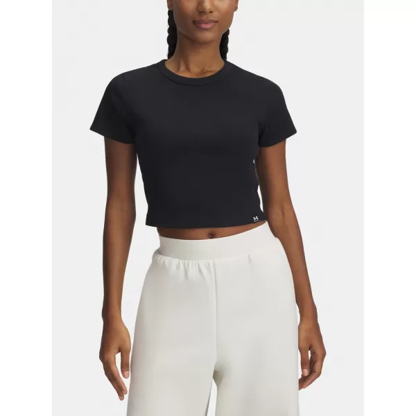  Дамска тениска UNDER ARMOUR UA RIVAL RIB BABY TEE 6000264-001 ЧЕРЕН 