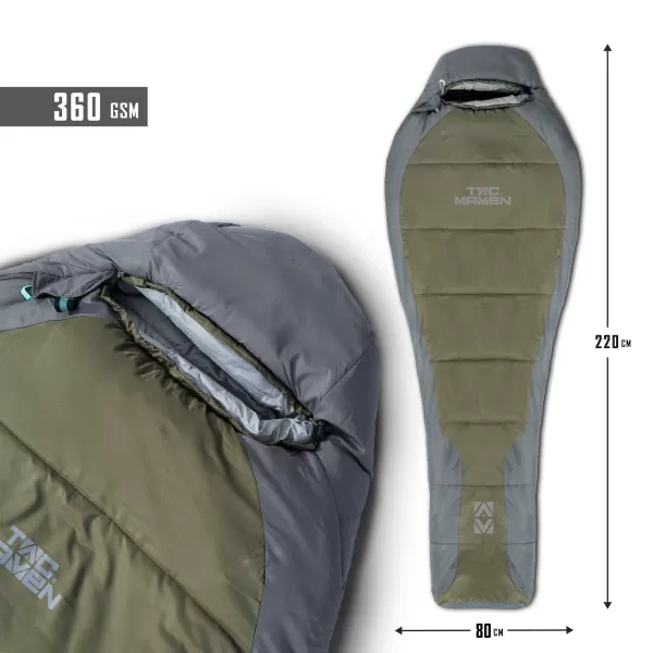  Спален чувал PENTAGON MUMMY SLEEPING BAG 360GR/M² D19003 КАФЯВО СИВО/МИКС 