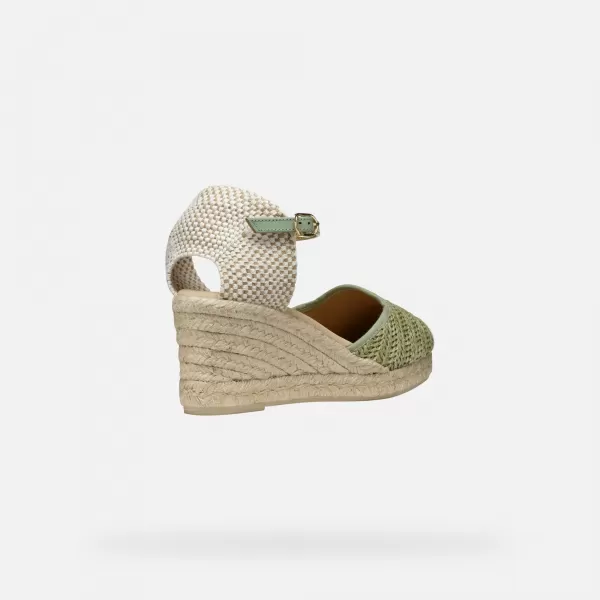 Дамски сандали GEOX GELSA LOW СВЕТЛО ЗЕЛЕНО 