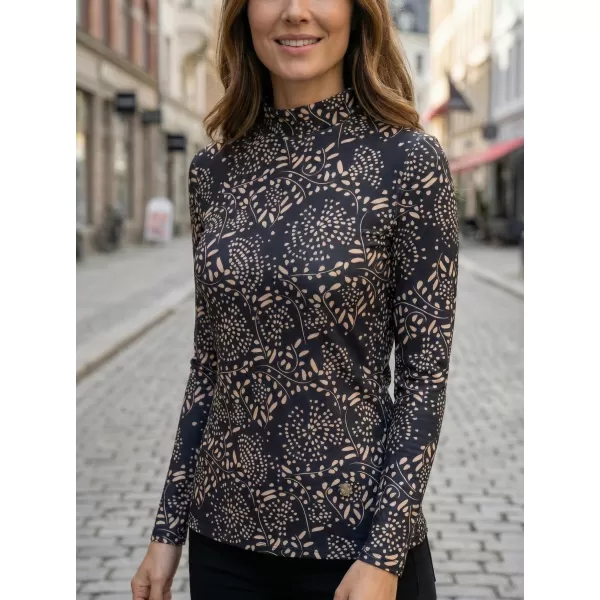  Риза KIXMI VENUS ЧЕРНО/БЕЖОВО 