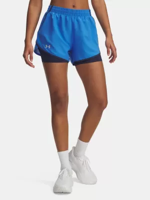 Дамски шорти UNDER ARMOUR UA FLY BY 2-IN-1 SHORTS 1382440-402 СИНЬО