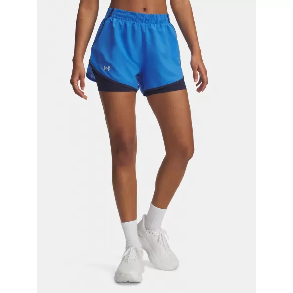  Дамски шорти UNDER ARMOUR UA FLY BY 2-IN-1 SHORTS 1382440-402 СИНЬО 