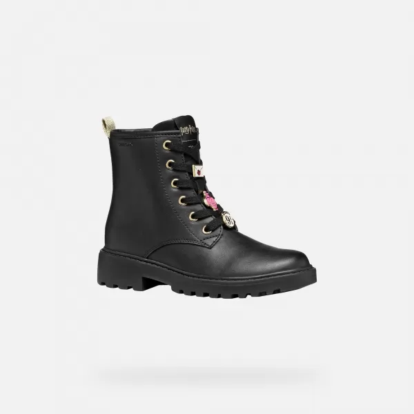  Ботуши за момиче GEOX CASEY HARRY POTTER J5620B000BCC9999 ЧЕРЕН 