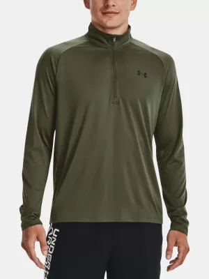 Мъжка тениска UNDER ARMOUR UA TECH 2.0 1/2 ZIP 1328495-392 ЗЕЛЕНО