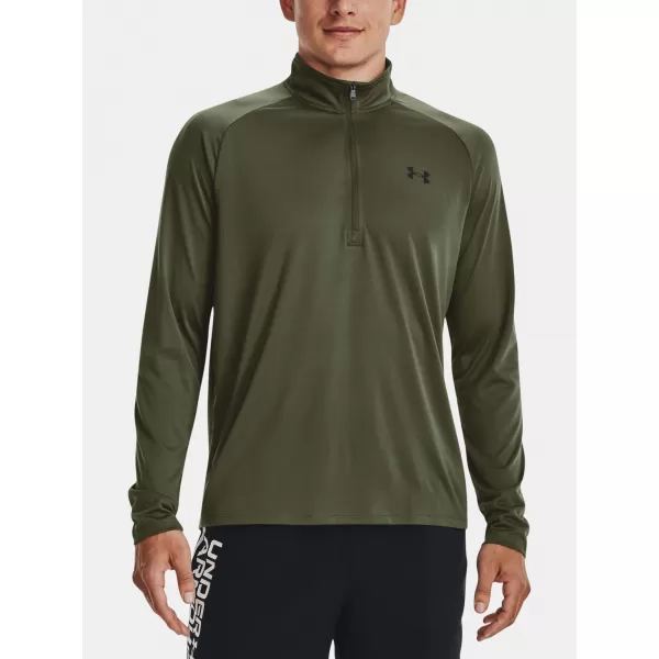 Мъжка тениска UNDER ARMOUR UA TECH 2.0 1/2 ZIP 1328495-392 ЗЕЛЕНО 