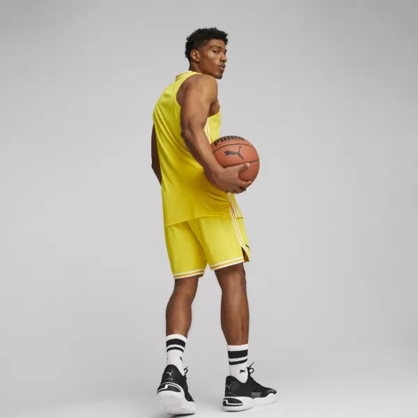  Мъжки фланелка PUMA HOOPS TEAM GAME JERSEY 67662805 КИБЕР ЖЪЛТ 