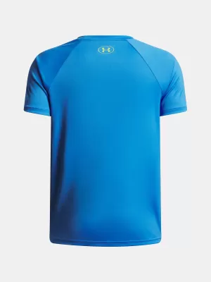 Момчешка тениска UNDER ARMOUR UA TECH SPLIT WORDMARK SS 1383010-402 СИНЬО