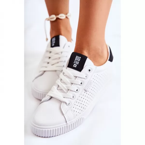  Дамски маратонки BIG STAR HH274071 WHITE/BLACK Big Star Shoes 