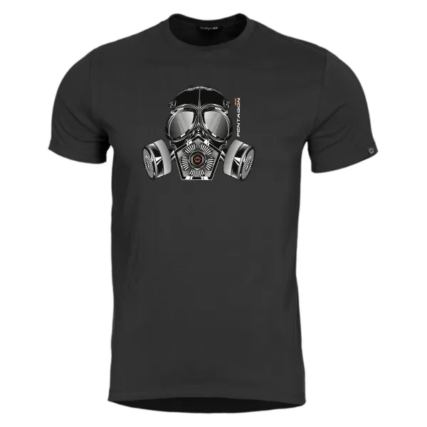  тениска PENTAGON AGERON GAS MASK K09012 ЧЕРЕН 