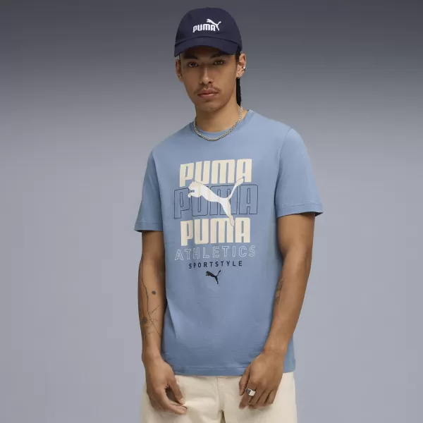  Риза PUMA GRAPHIC STACKED GRAPHIC TEE 68803834 ХЛАДНО СИНЬО 