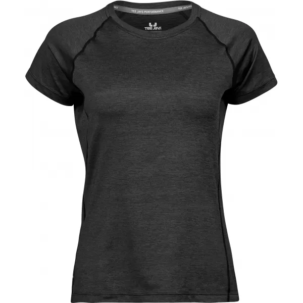  Дамска тениска TEE JAYS | TJ 7021 ЧЕРЕН МЕЛАНЖ 