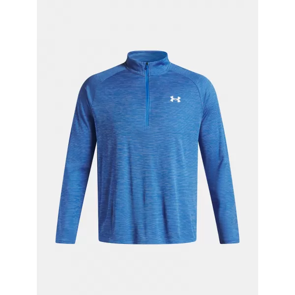  Мъжка тениска UNDER ARMOUR UA TECH TEXTURED 1/2 ZIP 1382797-402 СИНЬО 