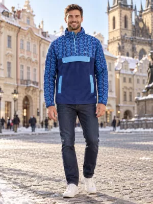 Мъжки поларен суичър ALTISPORT GARM СИНЬО