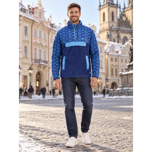  Мъжки поларен суичър ALTISPORT GARM СИНЬО 