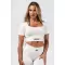 Оформящ безшевен кроп топ FLOW SEAMLESS 499 CREAM Nebbia