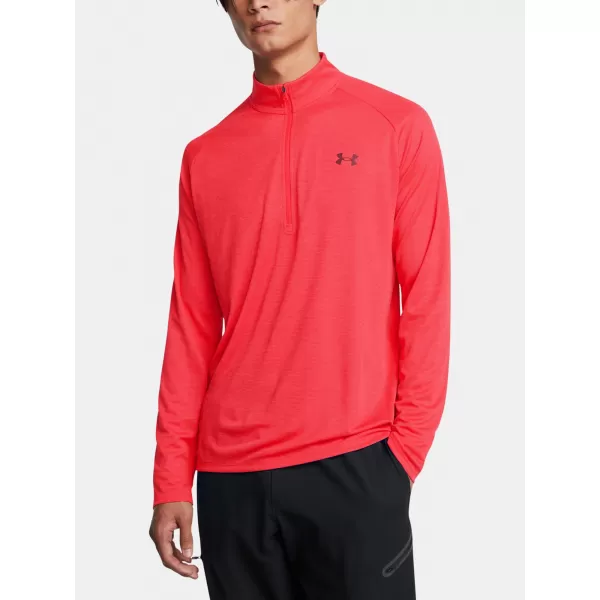  Мъжка тениска UNDER ARMOUR UA TECH TEXTURED 1/2 ZIP ЧЕРВЕНО 