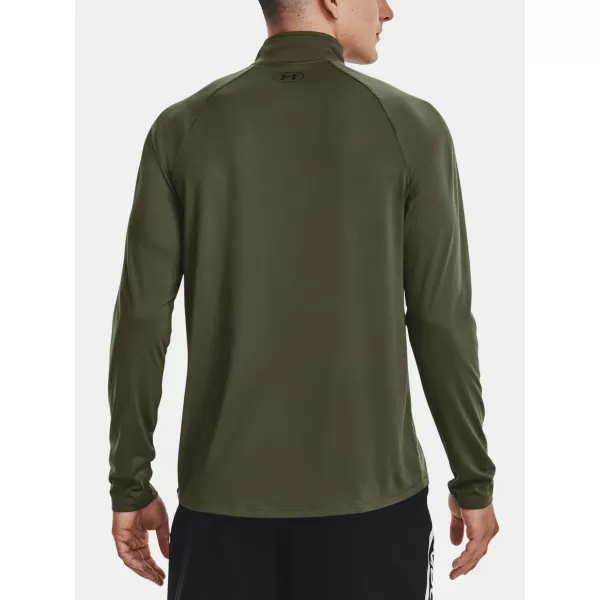  Мъжка тениска UNDER ARMOUR UA TECH 2.0 1/2 ZIP 1328495-392 ЗЕЛЕНО 