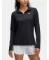 Дамска тениска UNDER ARMOUR TECH RIB 1/2 ZIP 1389857-001 ЧЕРЕН
