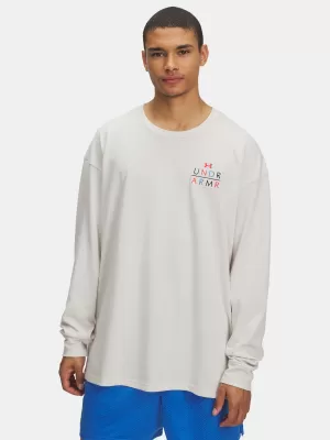 Мъжка тениска UNDER ARMOUR UA HWT MODERN SPORT OS LS 6004885-110 БЯЛО