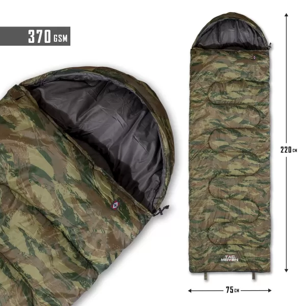  Спален чувал PENTAGON MAJOR SLEEPING BAG 370GR/M² CAMO D19002 СИВ КАМУФЛАЖ 