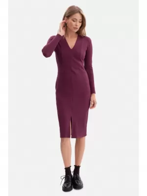Рокля BEWEAR B307 СЛИВА