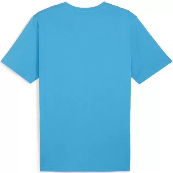  Мъжки фланелка PUMA TEAMRISE LOGO JERSEY COTTON 658705_02 SPEED BLUE/ СКОРОСТ НА СИНЬО/PUMA WHITE 