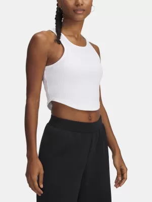Дамски потник UNDER ARMOUR UA RIVAL RIB TANK 1389798-100 БЯЛО