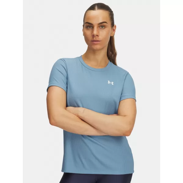  Дамска тениска UNDER ARMOUR TECH RIB SSC 1389852-418 СИНЬО 