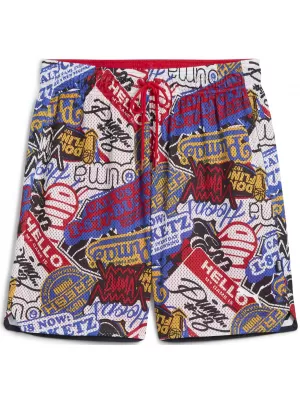 Къси панталони PUMA HOOPERHOTLINE AOP 7" SHORTS 63283701 ЗА ВСИЧКИ ВРЕМЕНА ЧЕРВЕНО/AOP