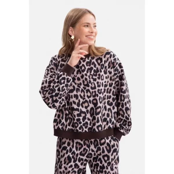  Дамски суичър BEWEAR B303 КАФЯВО 