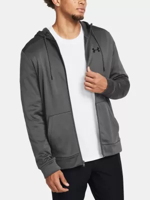 Мъжки суичър UNDER ARMOUR UA ARMOUR FLEECE FZ HOODIE 1373357-025 СИВО