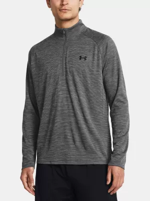 Мъжка тениска UNDER ARMOUR UA TECH TEXTURED 1/2 ZIP 1382797-025 СИВО