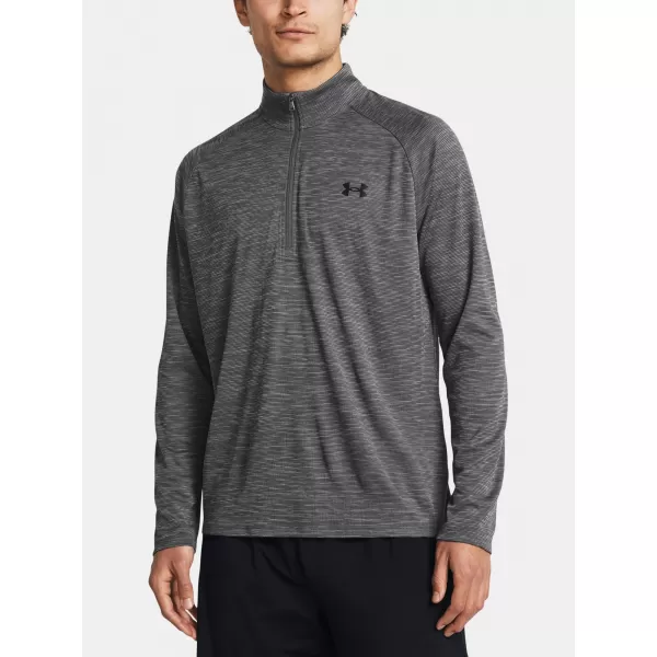  Мъжка тениска UNDER ARMOUR UA TECH TEXTURED 1/2 ZIP 1382797-025 СИВО 