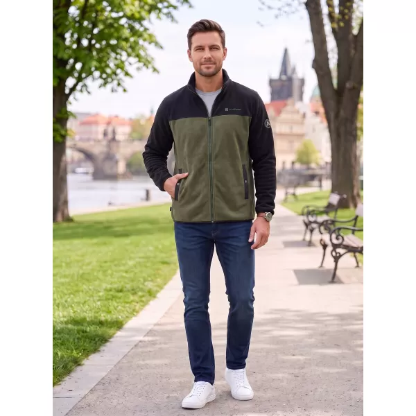  Мъжки поларен суичър ALTISPORT GAMEL КАКИ 