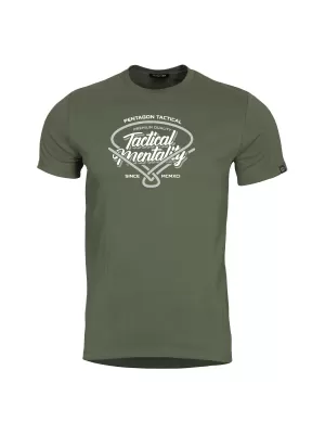 тениска PENTAGON AGERON TACTICAL MENTALITY K09012 МАСЛИНЕНО ЗЕЛЕНО