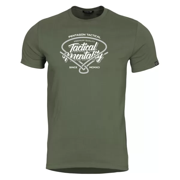  тениска PENTAGON AGERON TACTICAL MENTALITY K09012 МАСЛИНЕНО ЗЕЛЕНО 