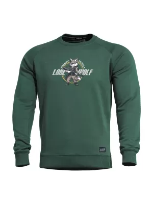 Суичър PENTAGON HAWK SWEATER LONE WOLF K09019 СПРИНГБОК ЗЕЛЕНО
