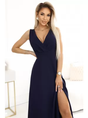 Рокля NUMOCO 634-1 ТЪМНО СИНЬО