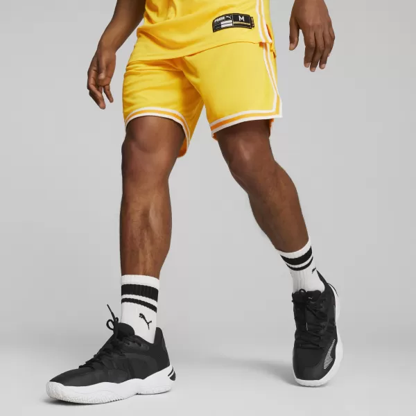 Къси панталони PUMA HOOPS TEAM GAME SHORT 67662905 КИБЕР ЖЪЛТ 