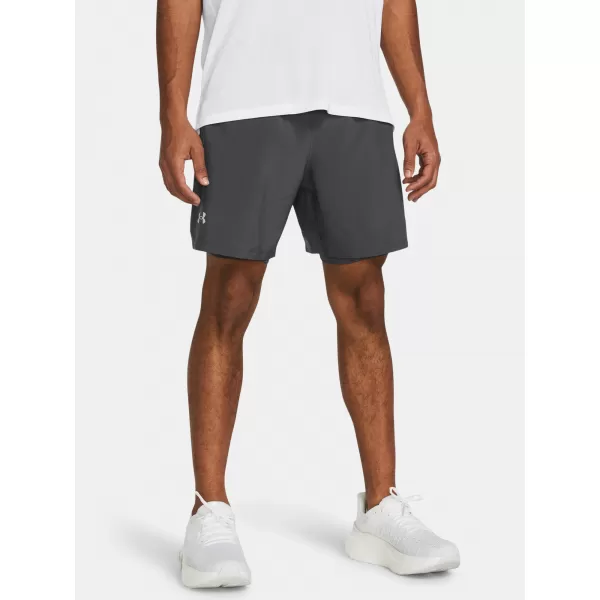  Мъжки шорти UNDER ARMOUR UA LAUNCH 7'' 2-IN-1 SHORTS 1382641-025 СИВО 