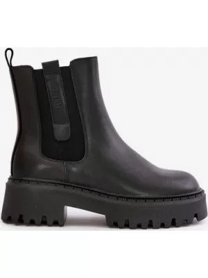 Дамски кожени изолирани обувки BIG STAR OO274A386 BLACK Big Star Shoes