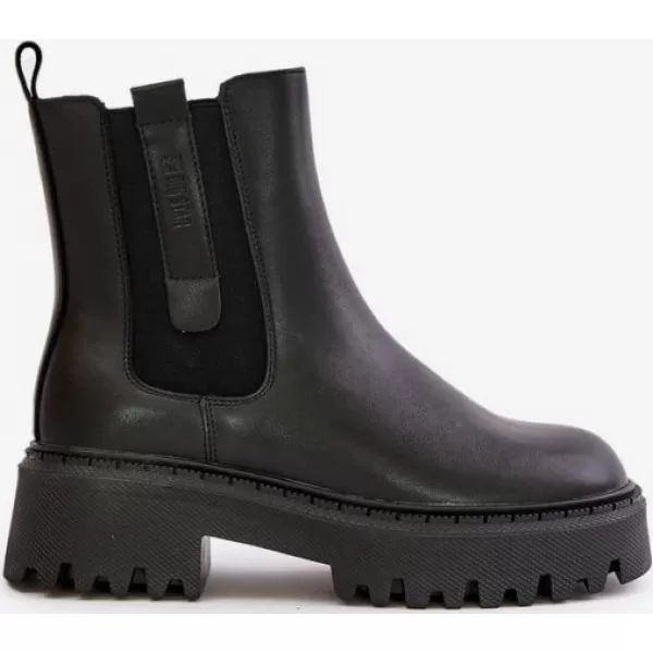  Дамски кожени изолирани обувки BIG STAR OO274A386 BLACK Big Star Shoes 
