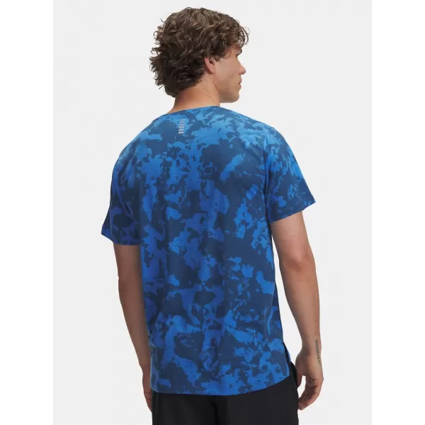  Мъжка тениска UNDER ARMOUR UA LAUNCH PRINTED SS СИНЬО 